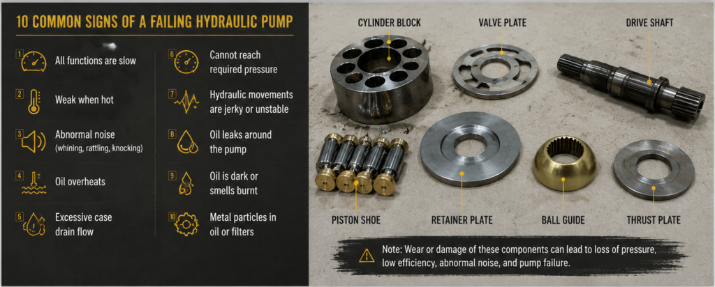 hydraulic pump repair kit list