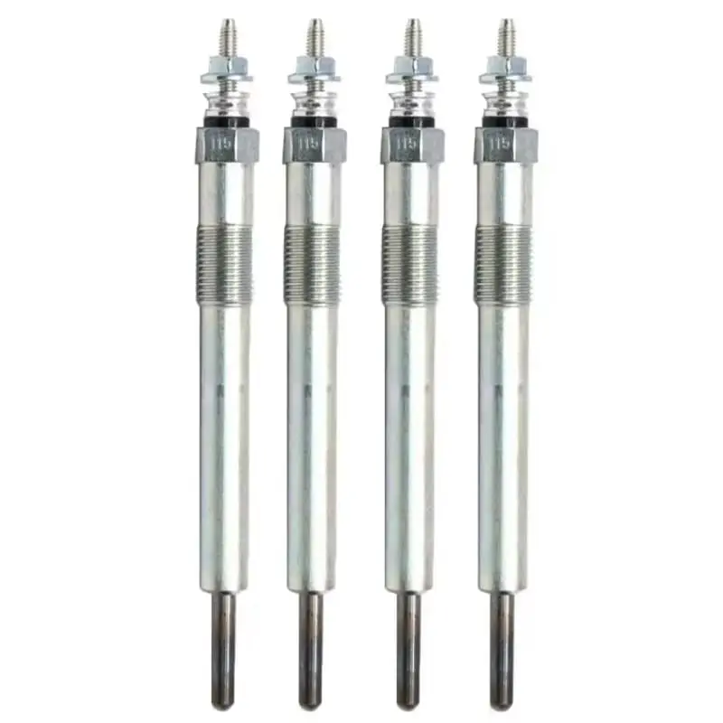4 Pcs Glow Plug 6631808 for Isuzu Engine 4JB1-PK01 Bobcat Skid Steer Loader 843 853 1213