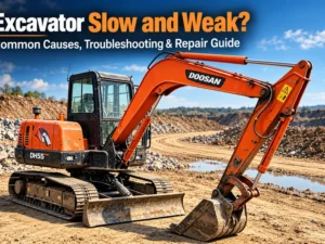Excavator Slow and Weak? Common Causes, Troubleshooting & Repair Guide