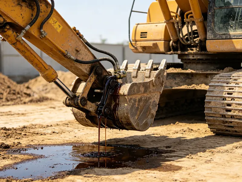 Hydraulic system oil leakage