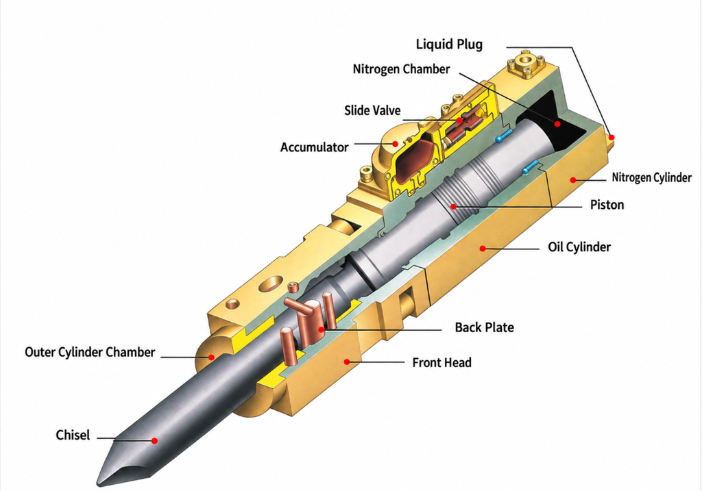 Hydraulic Breaker Nitrogen: Pressure, Function and Correct Charging Method